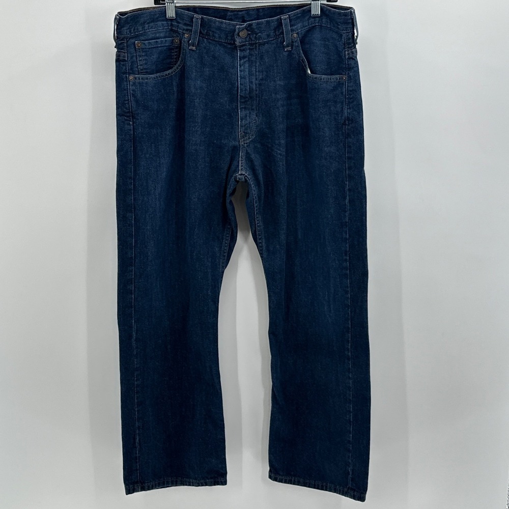 Levi's 569 Loose Straight Fit Stretch‎ Denim Dark Blue Jeans Men's Size 36x28
